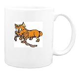 Mug with stealing, cat, sausage, barnyard, animal, farm by SHOPZEUS.COM