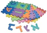 Amazing Large Let's Learn the Aleph Bet Hebrew Floor Puzzle with 28 Rubber Pieces 6" High for 