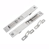 uxcell　ロックラッチ　スライディングウィンドウ　ロックドア　ソリッドカラー　ステンレススチール