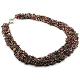 Woven Tourmaline Chip Necklace - 20 IN - High Quality and Graduated