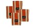 Cotton Dish Cloths (Mandarin Orange with Natural Rugby Stripe, 4-Pack)