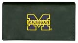 Michigan Wolverines Black Leather Checkbook Cover