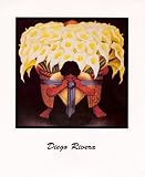 Lady W/ Basket Of Lillies Diego Rivera Art Poster Print - 16 X 20