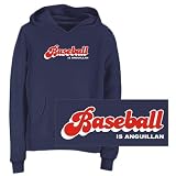 SWEATSHIRT WOMAN NAVY BLUE  BASEBALL IS ANGUILLAN  ANGUILLA