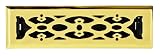 2X10 POLISHED BRASS VICTORIAN FLOOR REGISTER