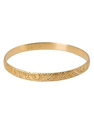 Baroni Large Serpent Pattren Bangle in 24K Gold Plate over Sterling