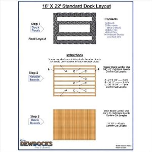 Dewdock Standard Dock (Beige Blue,16 X 22-Feet) by