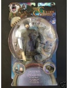 The Golden Compass 4 inch Action Figure - Tartar Soldier Short Beard with Wolf Daemon