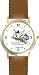 Habit 1 - Imagination Is (English Text) - DELUXE TWO-TONE WATCH from THE 7 HABITS - WATCH COLLECTION BY WATCHBUDDY&reg; - Arabic Numbers - Brown Leather Strap-Size-Large ( Men's Size or Jumbo Women's Size )