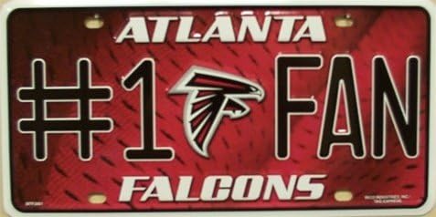 Atlanta Falcons #1 Fan License Plates Plate Tag Tags auto vehicle car front