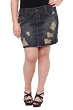 41D8ofuUNRL. SL160  Torrid Plus Size Torrid Denim   Dark Wash Destructed Miniskirt
