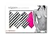 Nippies Pink Metallic Black Striped Cross Waterproof Adhesive Nipple Cover Pasties