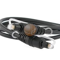 Eforcity Molded 3 Foot Digital Optical Audio TosLink Cable for CD, D/A Converters, Dolby Digital DTS Surround sound receivers, DVD, MiniDisk players and recorders, Pro Audio cards