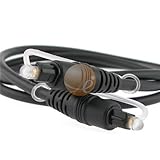 3 Ft / 1 m Digital Optical Audio TosLink Cable for Pro Audio cards / MiniDisk players and recorders