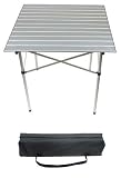 Aluminium Alu Campingtisch Rolltisch 70x70cm