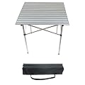 Aluminium Alu Campingtisch Rolltisch 70x70cm