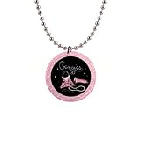 1 Inch Button Necklace of Princess Accessories (Purse, Gloves, Pearl Necklace, Beautiful, Cartoon, Disney, Barbie, Fairy, Island, Magical, Belle, Cinderella, Costume, Doll, Wedding)