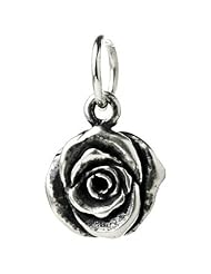 Dogeared Rose Charm, Sterling Silver