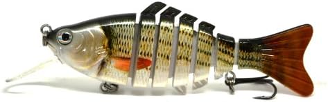 4.5" Multi Jointed Fishing Lure Bait Swimbait Life-like Minnow Crank Sunfish Floating with Lip NEW (A)