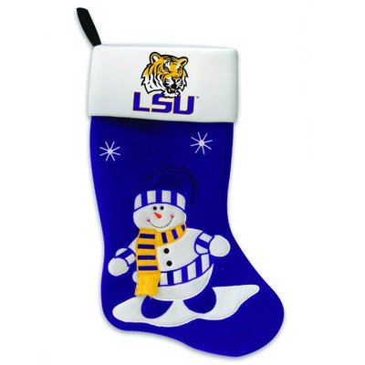 LSU Snowman Felt Stocking