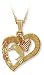 Landstroms Black Hills Gold Hummingbird Heart Pendant Necklace - 03535