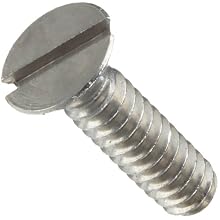 Precision Stainless Steel 303 Machine Screw, Flat Head, Slotted Drive, ANSI B18.6.3