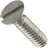 Precision Stainless Steel 303 Machine Screw, Flat Head, Slotted Drive, ANSI B18.6.3, #00-90, 0.0625" Length (Pack of 100)