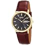 Citizen Men's BM8242-08E Eco-Drive Gold-Tone Leather Watch