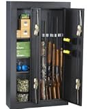 Homak HS30036028 Silver Vein Double Door 8 Gun Cabinet