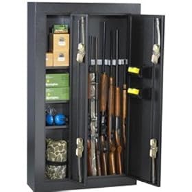 Homak HS30036028 Silver Vein Double Door 8 Gun Cabinet