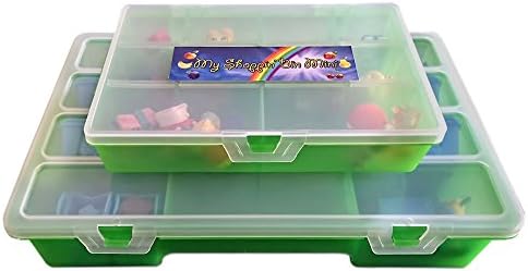 NEW... Shopkins Compatible Organizer Mini - My Shoppin Bin Mini Includes Two Perfect Shopkins Compatible On the Go Storage Boxes!  Two Boxes, Small and Medium Size For the Price Of One! Perfect For On The Go Fun!- (Lime)