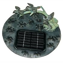 Solar Unit 3 Birds Contains Solar Plate Insert, Solar Bird Bath Water Feature, & Solar Panel & Pump