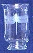 Individually Hand Etched Dragonfly Glass Candle Shade 8"h Set / 2
