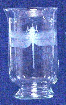 Individually Hand Etched Dragonfly / 2
