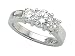 1.40 cttw Round Diamonds Engagement Ring - Platinum LIFETIME WARRANTY