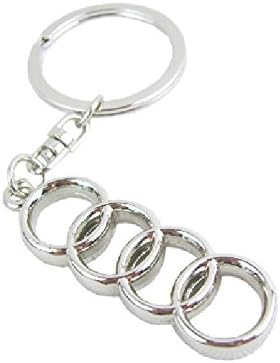 10pcs/lot Automobile Car Styling Audi Logo Badge Emblem Mark 3d Metal Audi Key Ring Chain Keyring Keychain