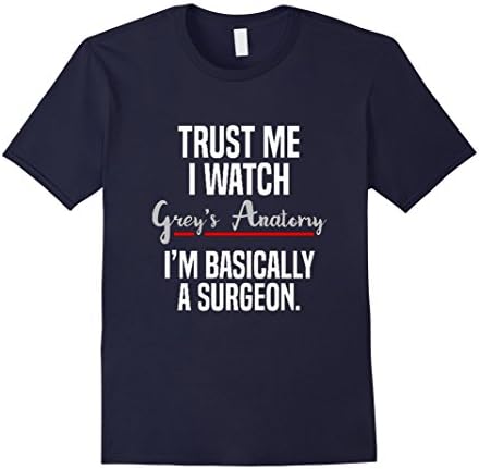 Men's Trust Me I Watch Grey'sAnatomy Shirt XL Navy