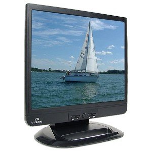 17 Vison V1721B TFT LCD Flat Panel Monitor w/Spkrs (Black)