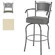 Garden Collection Bar Stool With Wine Back - 34 Inch Seat With Arms - Desert