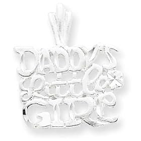 Sterling Silver Daddy's Little Girl Charm with 20 inch Sterling Silver Chain