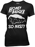 The Honey Badger So Nasty Snake Eating Womens Juniors T-shirt