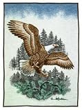 Landing Eagle Hautman Throw Blanket