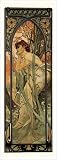 Giclee Print on Photo Paper, Le Soir, 1899 by Alphonse Maria Mucha, Final Size: 16 in X 48 in.