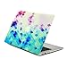 Unik Case Gradient Ombre Triangular Galore Digital Waterfall Pink and Blue Graphic Ultra Slim Light Weight Matte Rubberized Hard Case Cover for Macbook Air 13