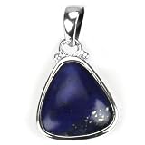 Barse Sterling Silver Genuine Triangular Lapis Pendant