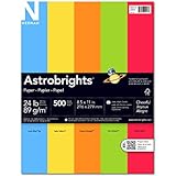 Neenah Astrobrights Premium Color Paper Assortment, 24 lb, 8.5 x 11 Inches, 500 Sheets, Cheerful