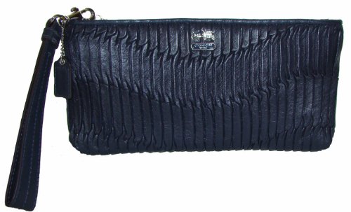Coach Madison Gatherered Leather Midnight Blue