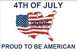 4th of July 60 x 40 Vinyl Banner, High Gloss - 13 oz, with Hems and Grommets