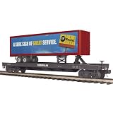 MTH 20-98485 Caterpillar Flatcar w/ 48' Trailer