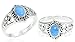Oval Cut Turquoise Bali Ring Sterling Silver Size 9